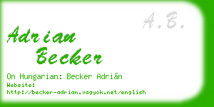 adrian becker business card